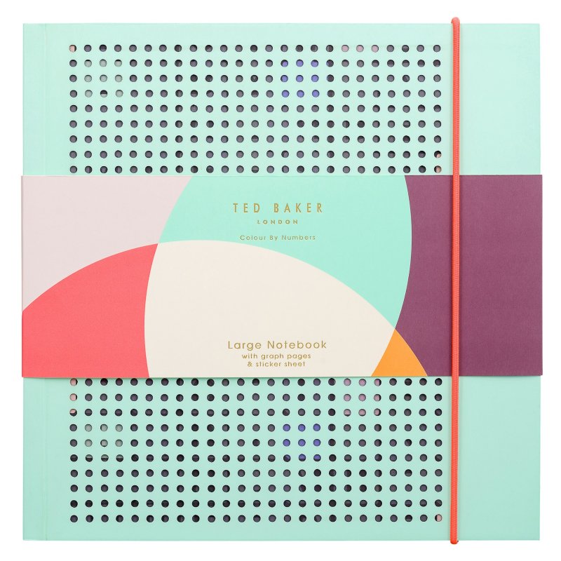 Ted Baker Mint Colour By Numbers Mesh Notebook
