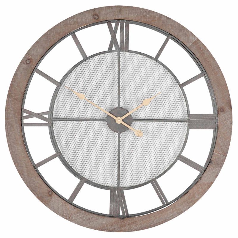 Natural Wood Round Wall Clock