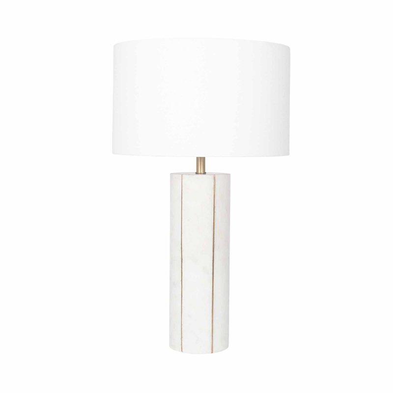 Marble & Gold Metal Tall Lamp