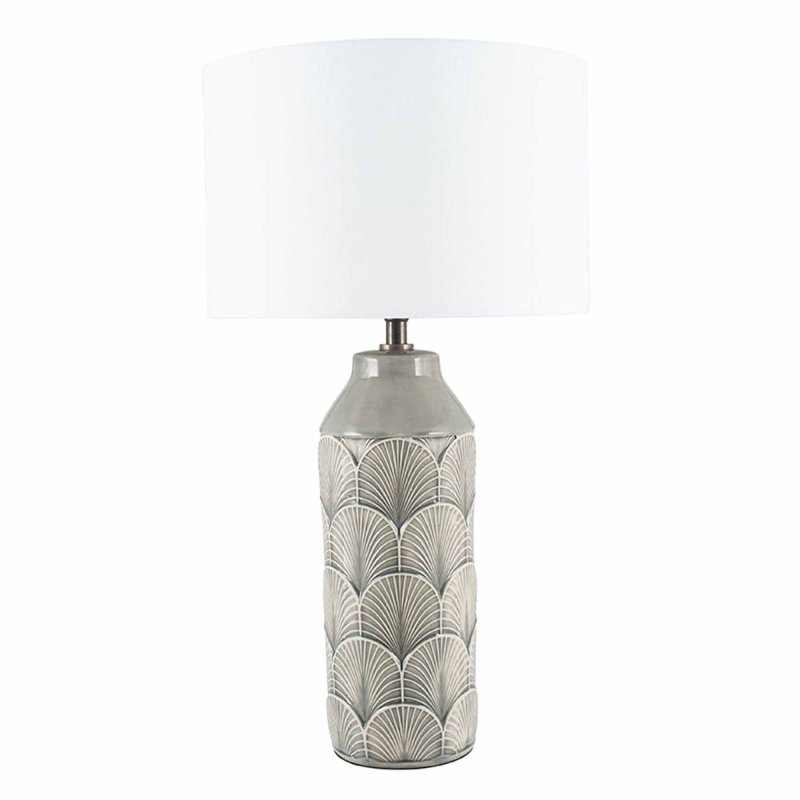 Embossed Grey Lamp