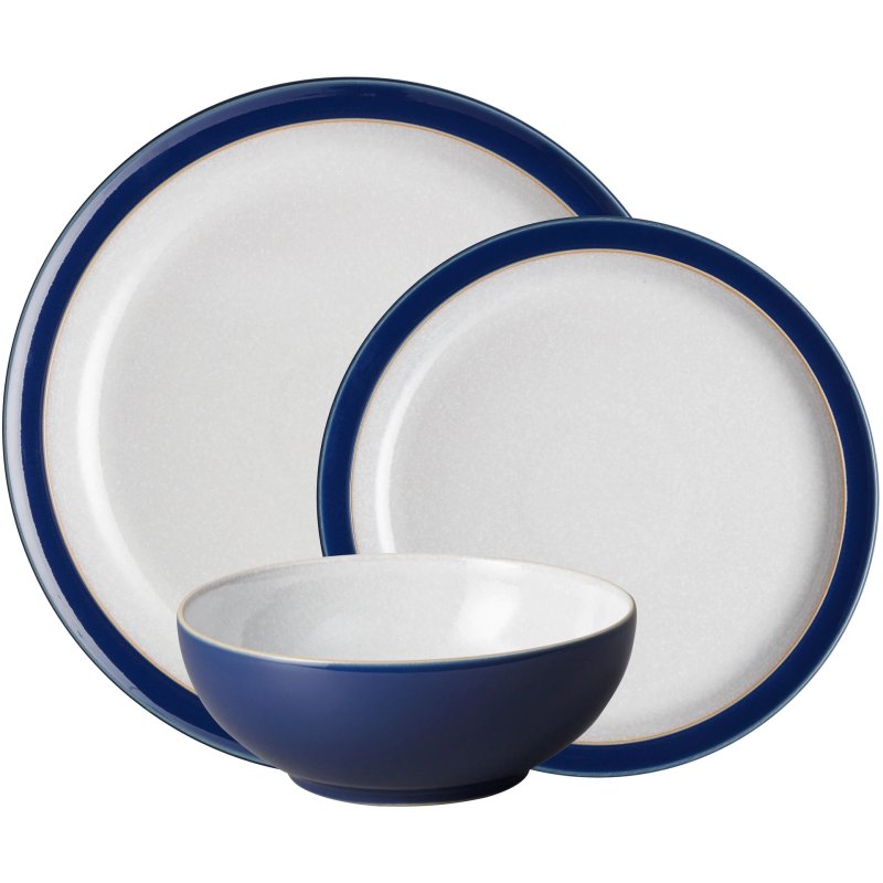 Denby Denby Elements 12 Piece Dinner Set in Dark Blue