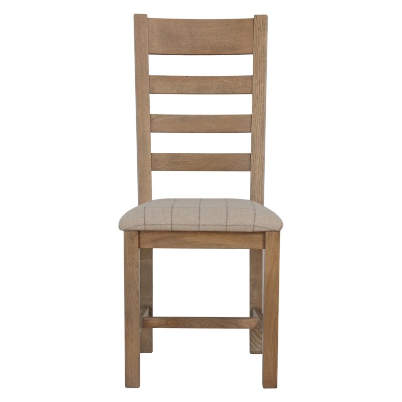 Heritage Slatted Dining Chair in Natural Check