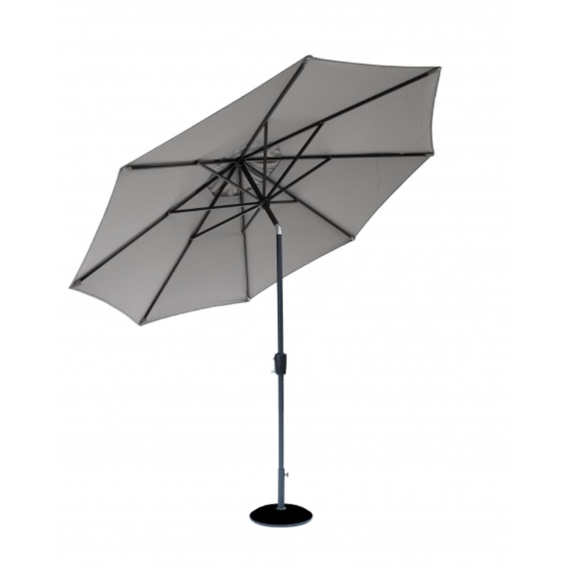 3M Crank & Tilt Aluminium Parasol in Grey