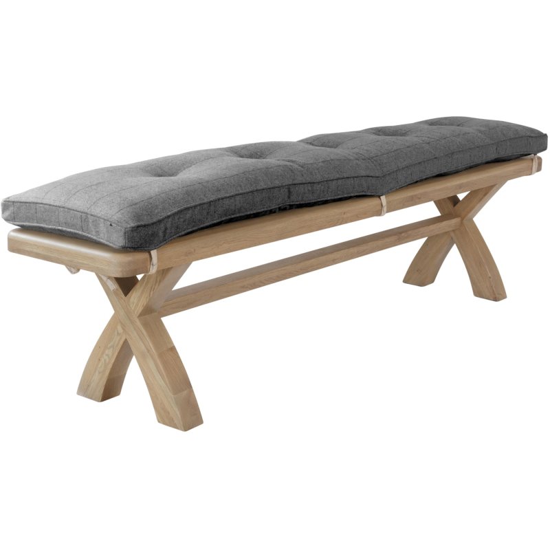 Heritage 2m Bench Cushion in Grey Wool