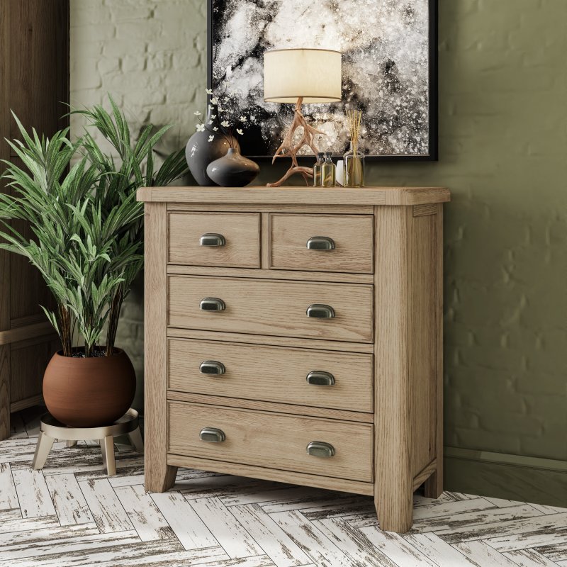 Aldiss Own Heritage Oak 2 Over 3 Chest