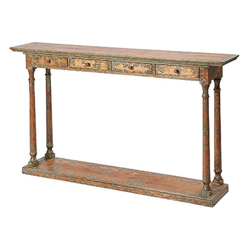 Houston 4 Drawer Narrow Console Table