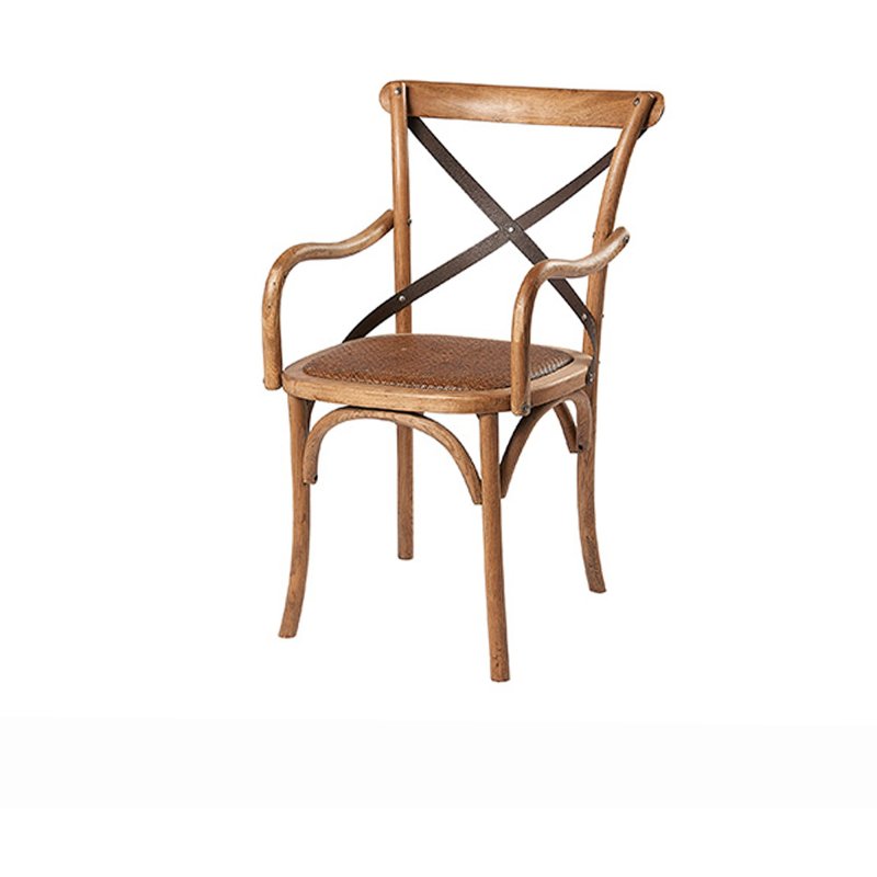 Houston Oak Cross Armchair