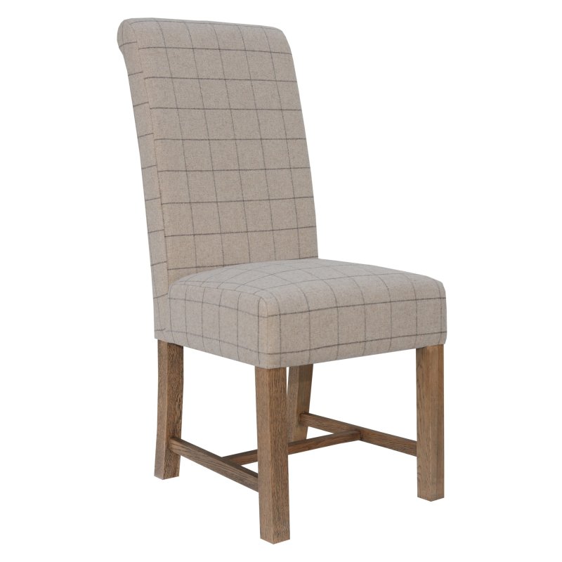 Heritage Upholstered Dining Chair in Natural Check