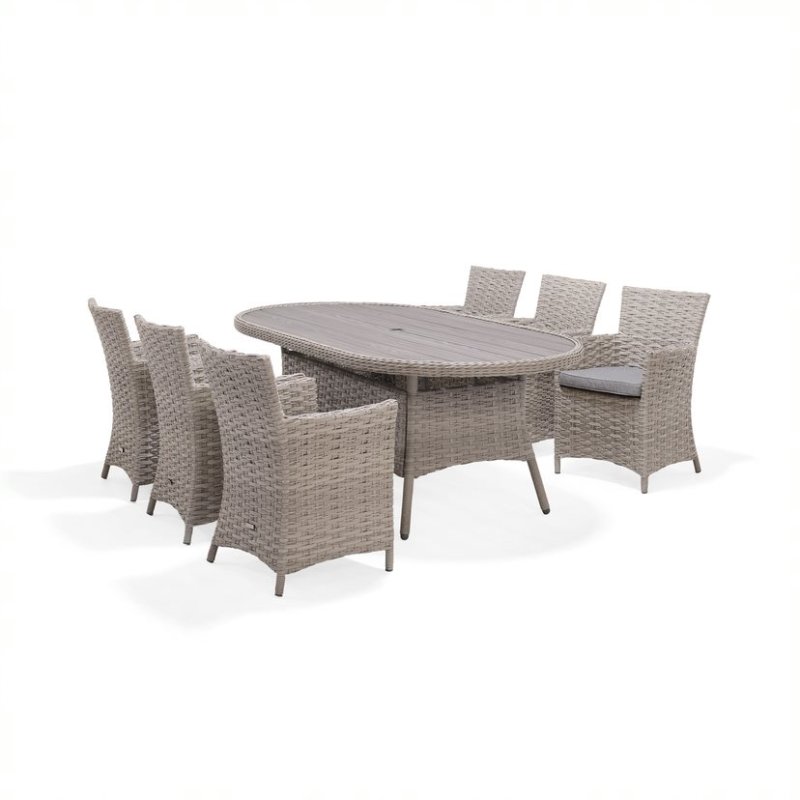 LifestyleGarden Samoa-Lite 6 Seater Oval Dining Set