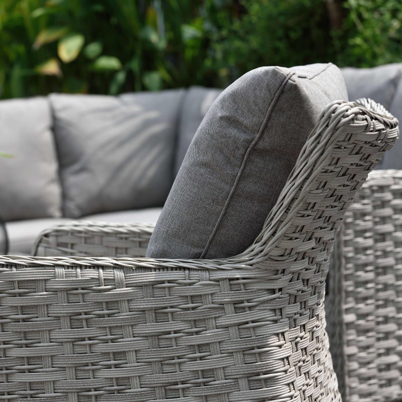 Samoa Dining Corner set Rattan Garden Furniture Aldiss