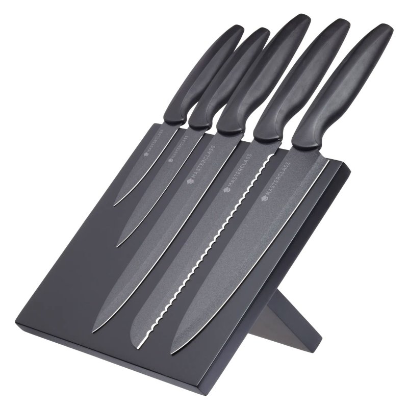 MasterClass Agudo 5 Piece Knife Set with Storage Stand