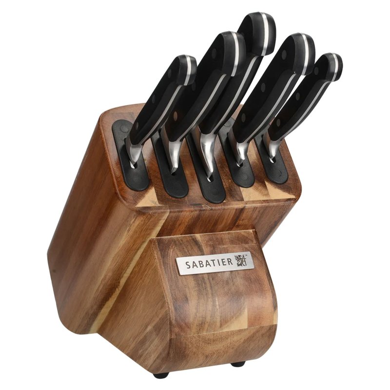 Sabatier Edgekeeper Self Sharpening 5 Piece Acacia Knife Block