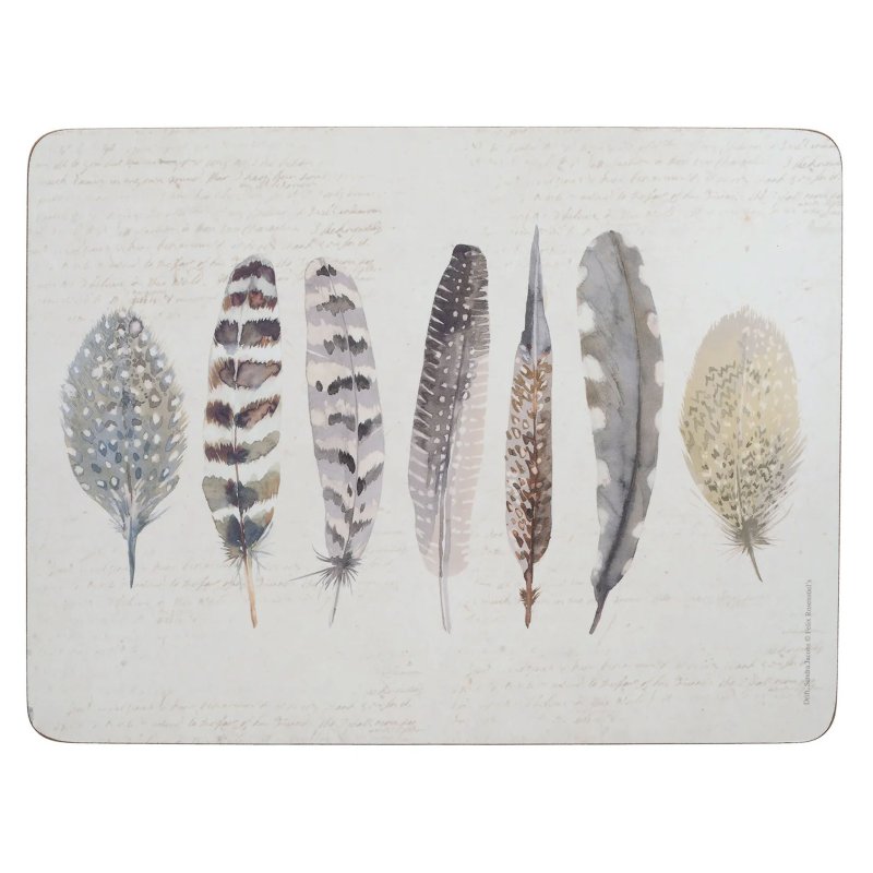 Creative Tops Pack of 6 Feathers Placemats