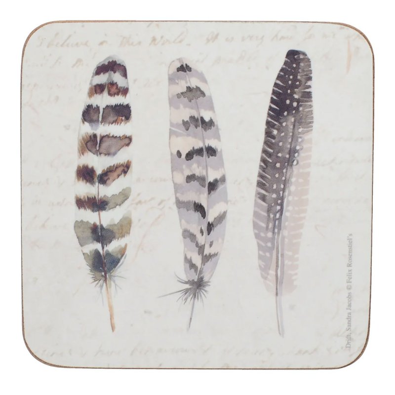 Creative Tops Pack of 6 Feathers Coasters