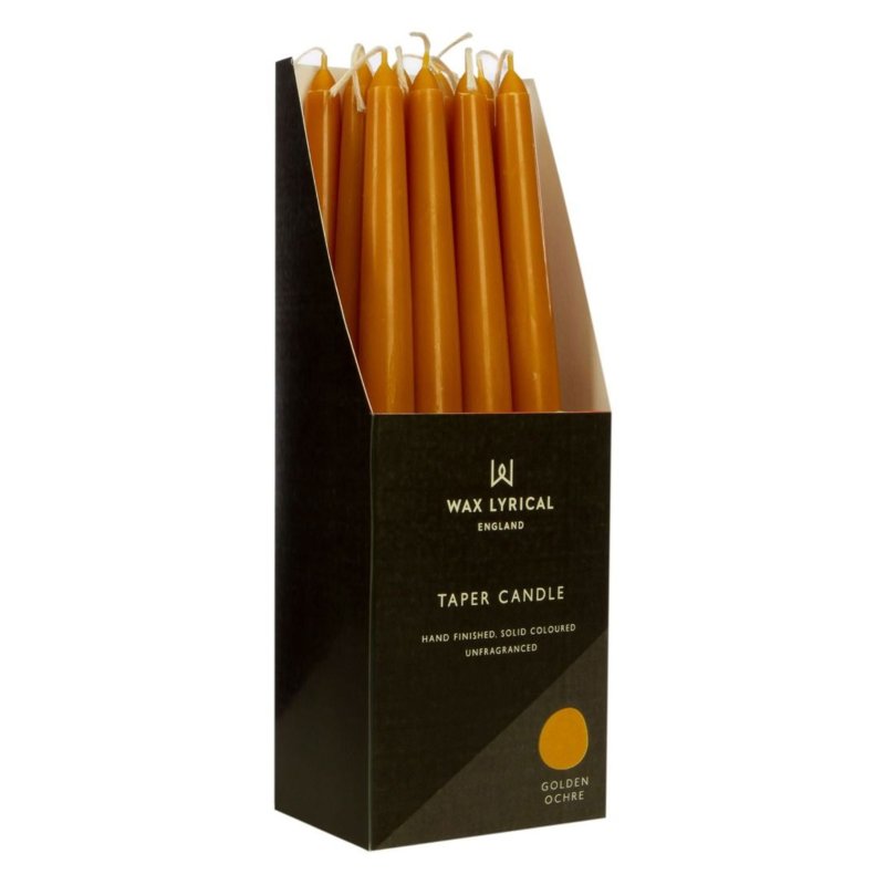 Golden Ochre Tapered Candle
