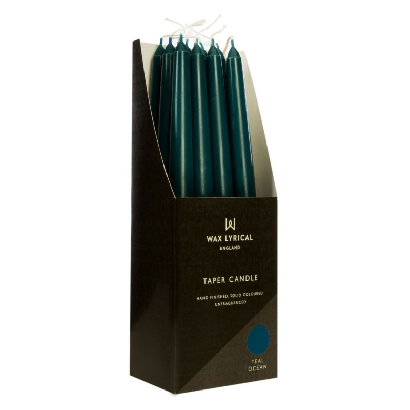Teal Ocean Tapered Candle