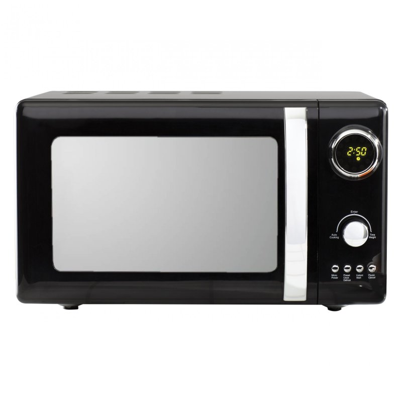 800w microwave black