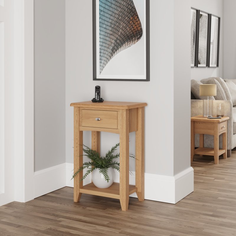 Stiffkey Telephone Table in Oak