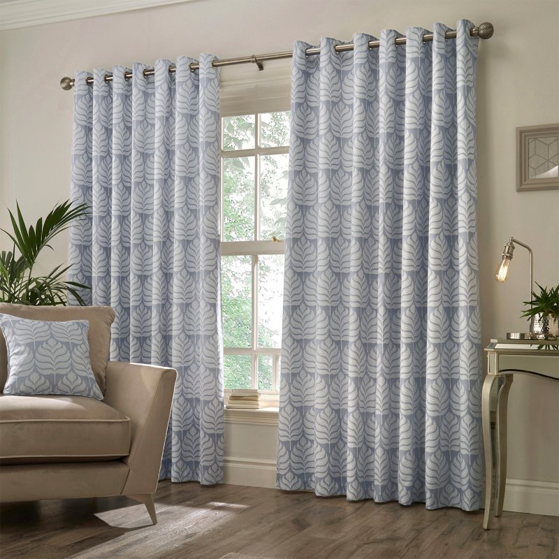 Riva Horto Blue Curtains