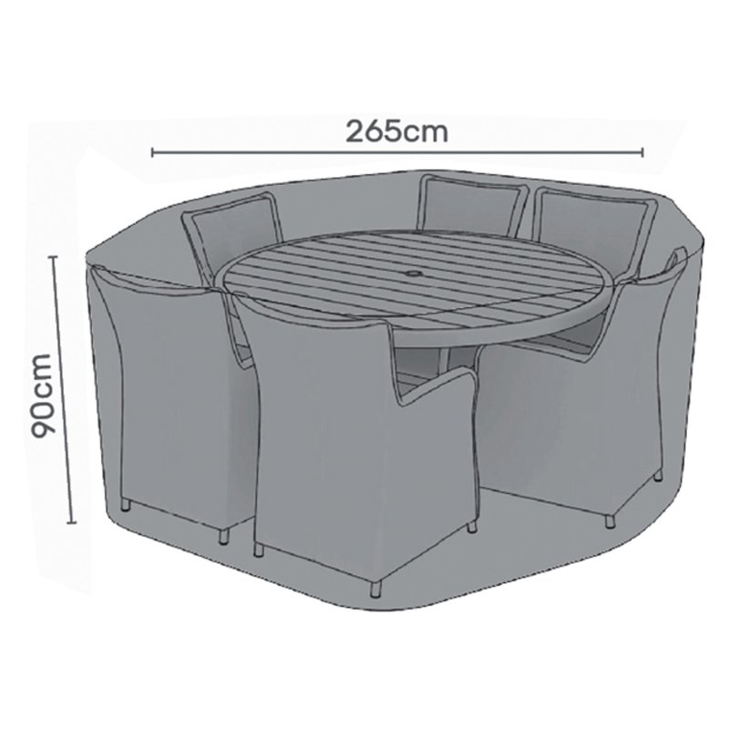 Table for 6 Round Garden Furniture Cover