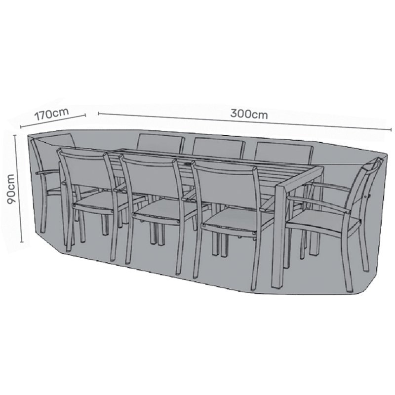 Table for 8 Rectangular Garden Furniture Cover