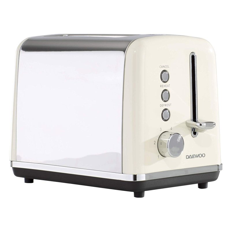 Daewoo Kensington Cream 2 Slices Toaster