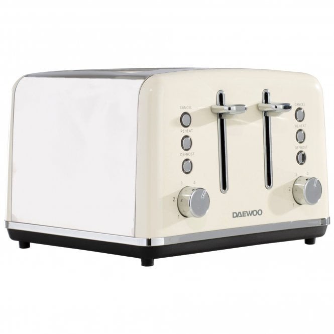 Daewoo Kensington Cream 4 Slices Toaster