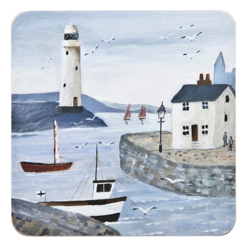 Denby Coastal Lighthouse Coasters X6