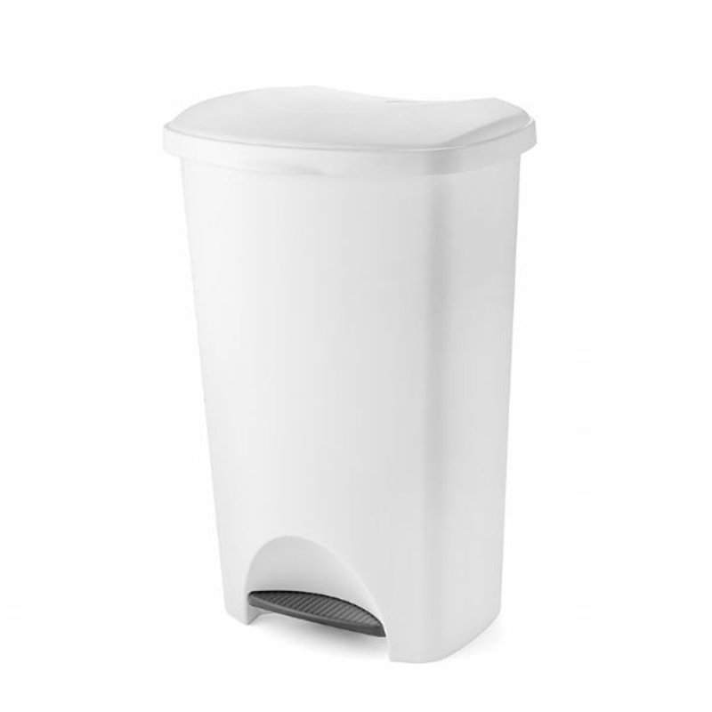 50L Pedal Bin White