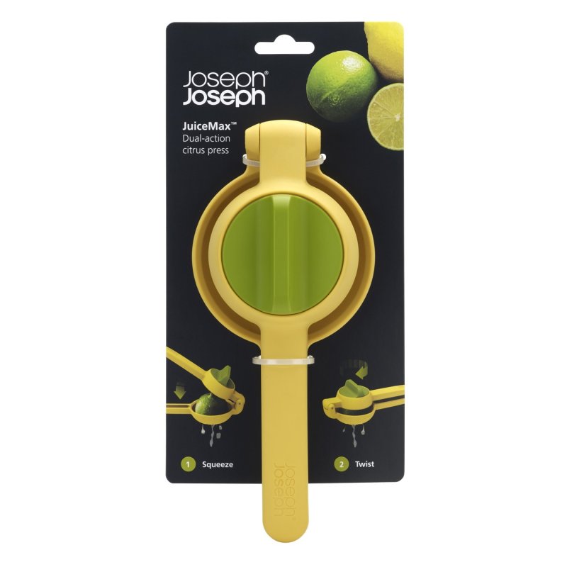 Joseph Joseph JuiceMax Dualaction Citrus Press  Yellow