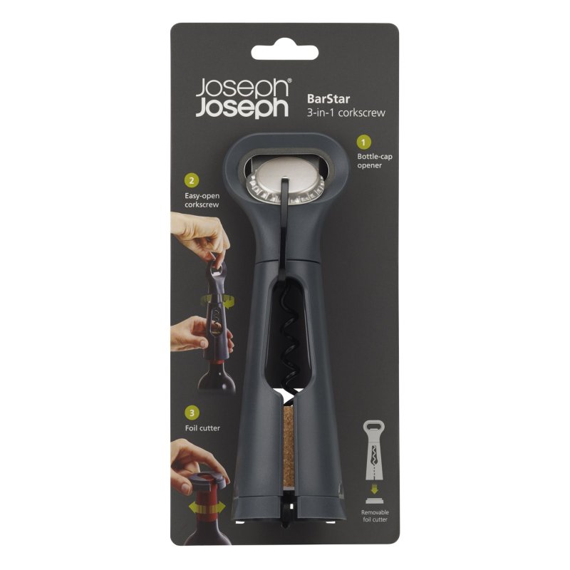 Joseph Joseph BarStar 3in1 Corkscrew Grey