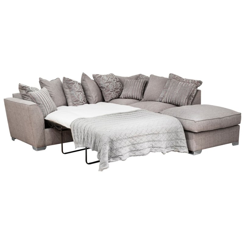 Fantasia RHF Corner Chaise Sofa & End stool with Sofa Bed