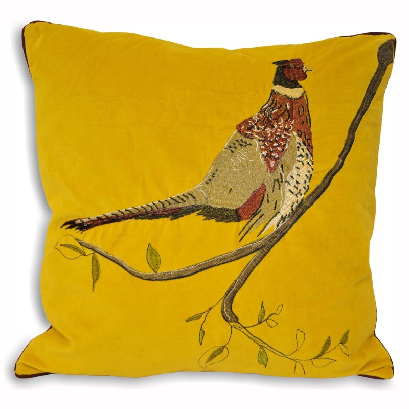 Hunter Pheasant Mustard 45x45 Cushion