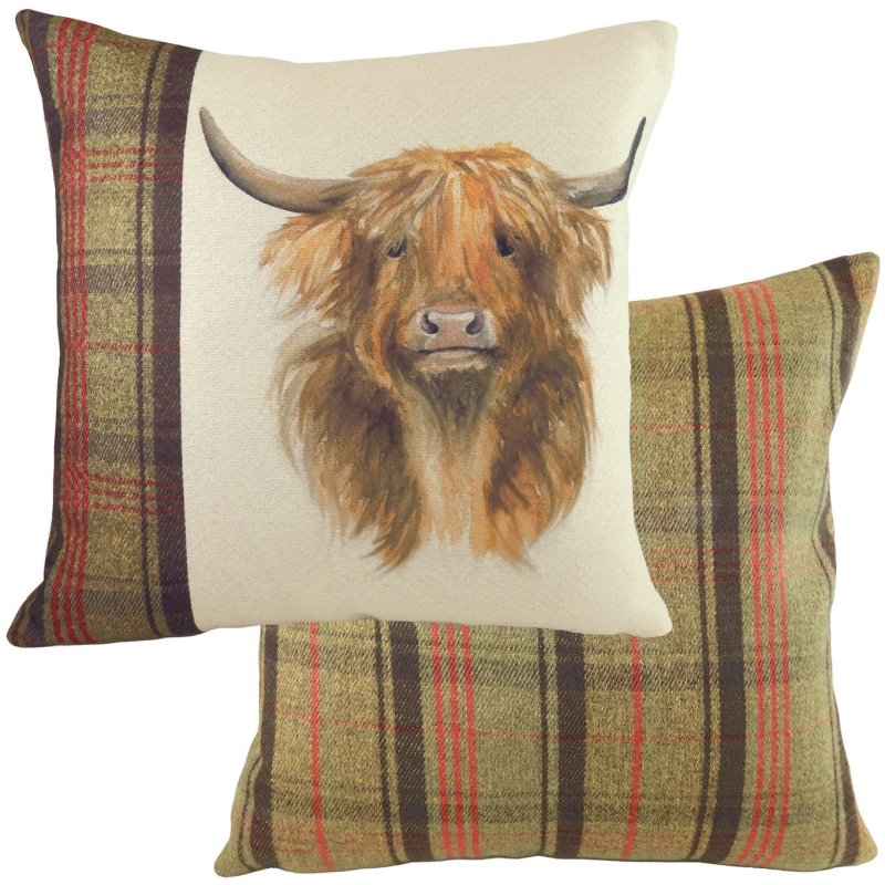 Hunter Highland Cow Cushion Poly Filled 43x43