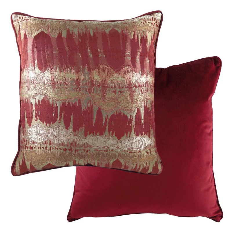 Inca Cushion Poly Filled Burgundy 43x43