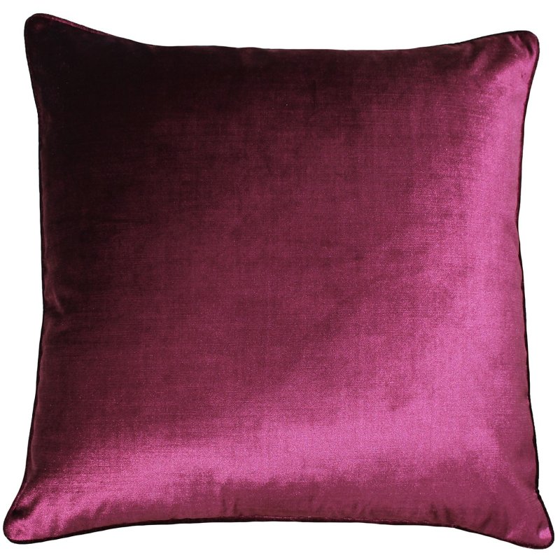 Luxe Velvet Cushion Poly Filled Cranberry 55x55