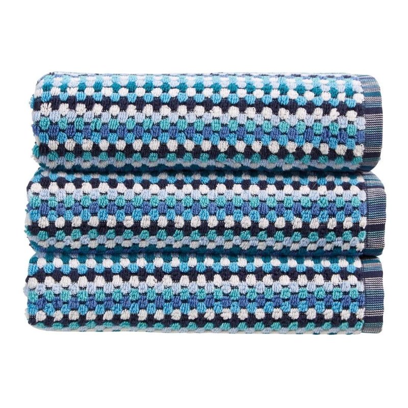 Christy Carnaby Stripe Towel Blue