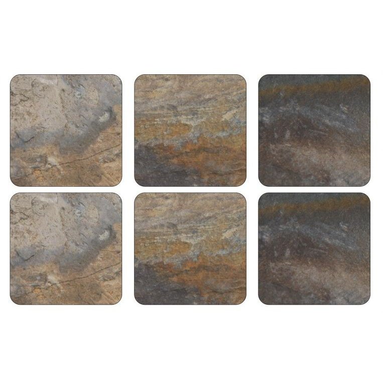 Pimpernel Earth Slate Coasterx set of 6