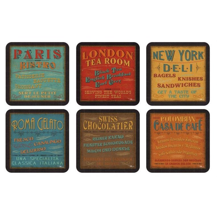 Pimpernel Lunchtime Coasters X 6