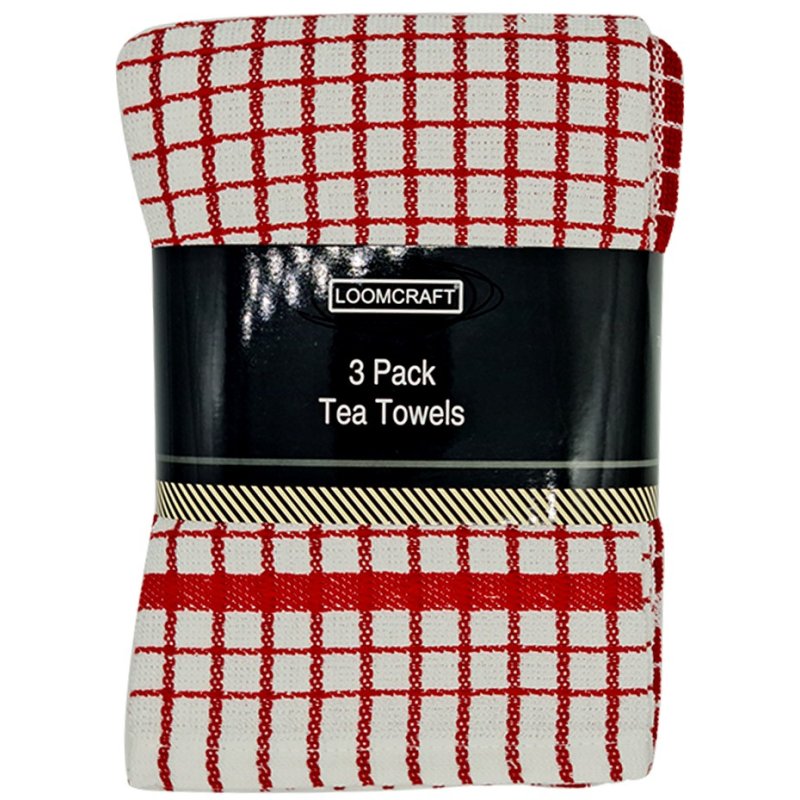 Boston Tea Towel Red 3 Pack