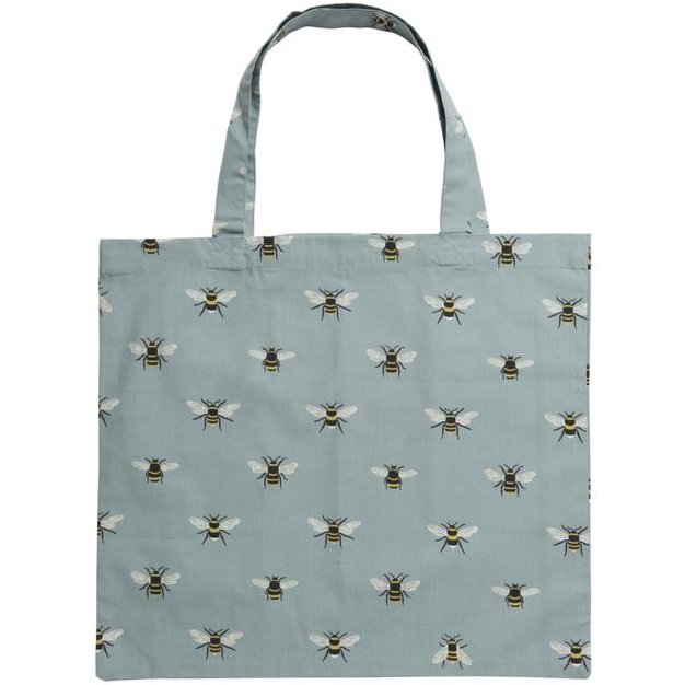 Bees Teal Folding shopping Bag