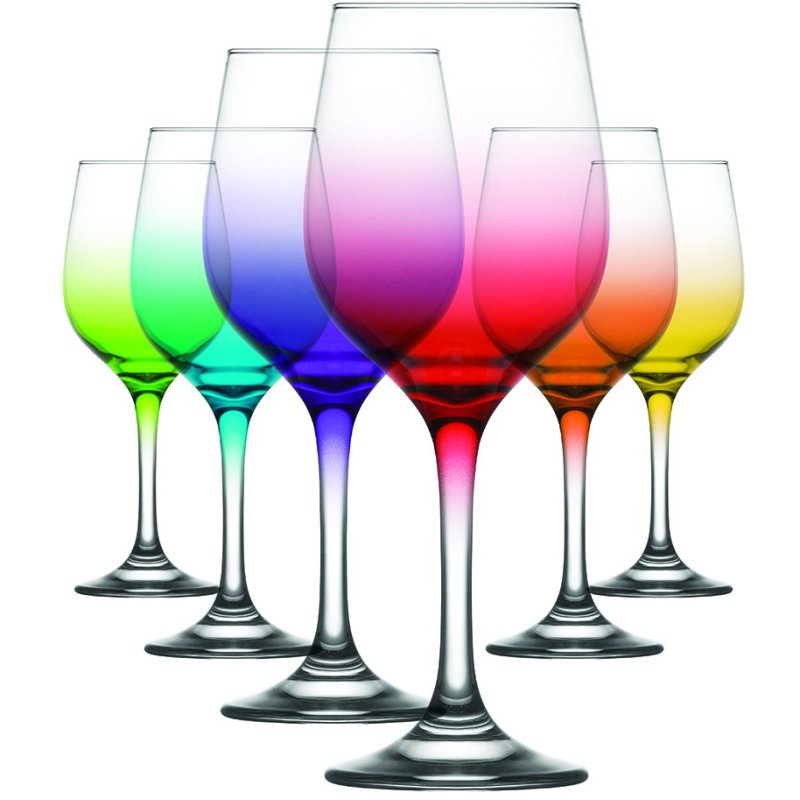 Simply Home Set of 6 Ombre Wine Glasses