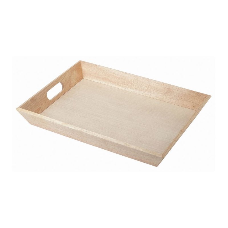 Oblong Plain Wood Tea Tray