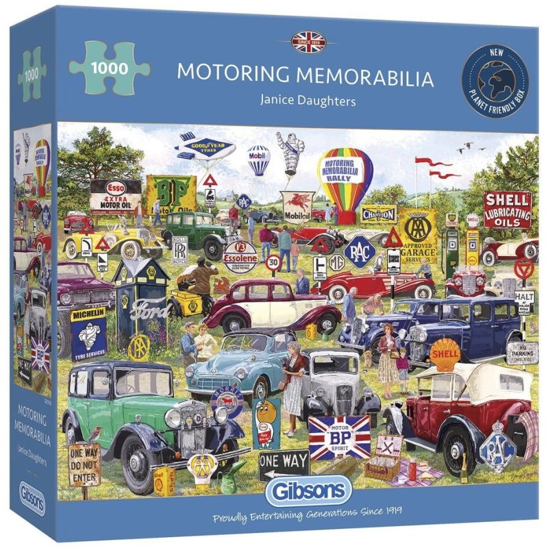 Gibsons Motoring Memorabilia 1000pc Puzzle