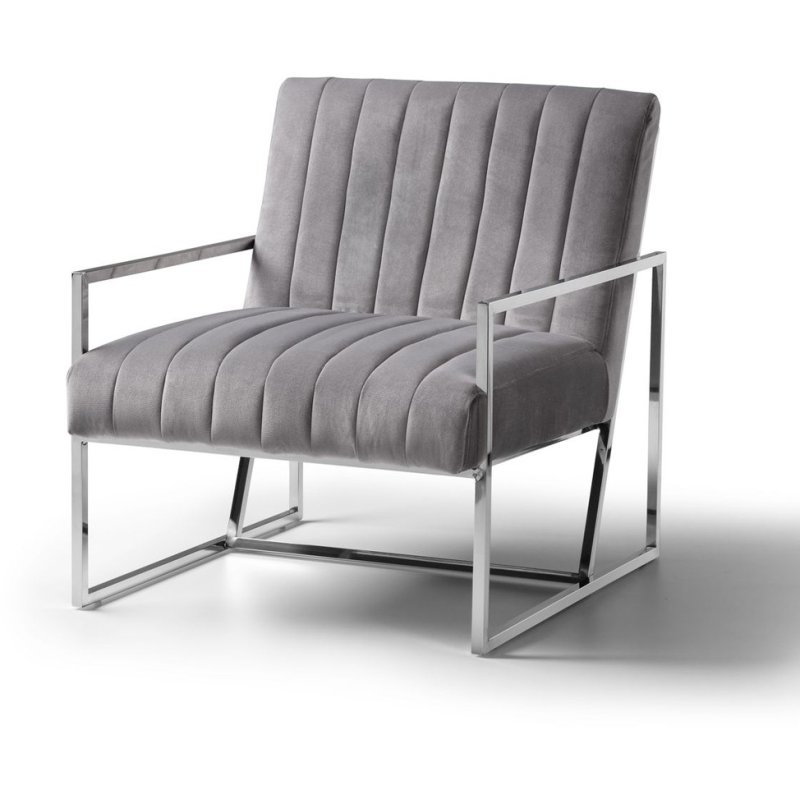 Miami Chair in Grey Velvet