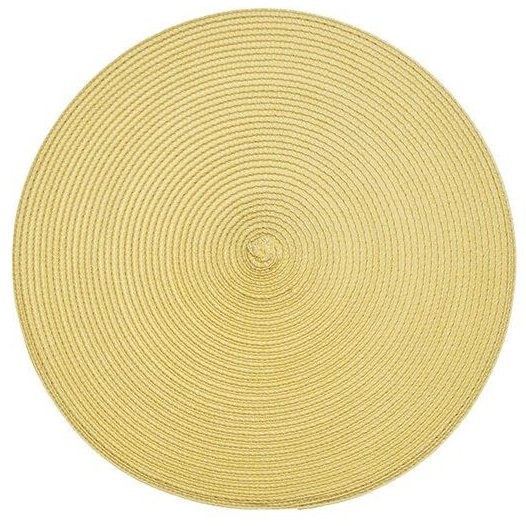 Waltons & Co Circular Ribbed Placemat Saffron