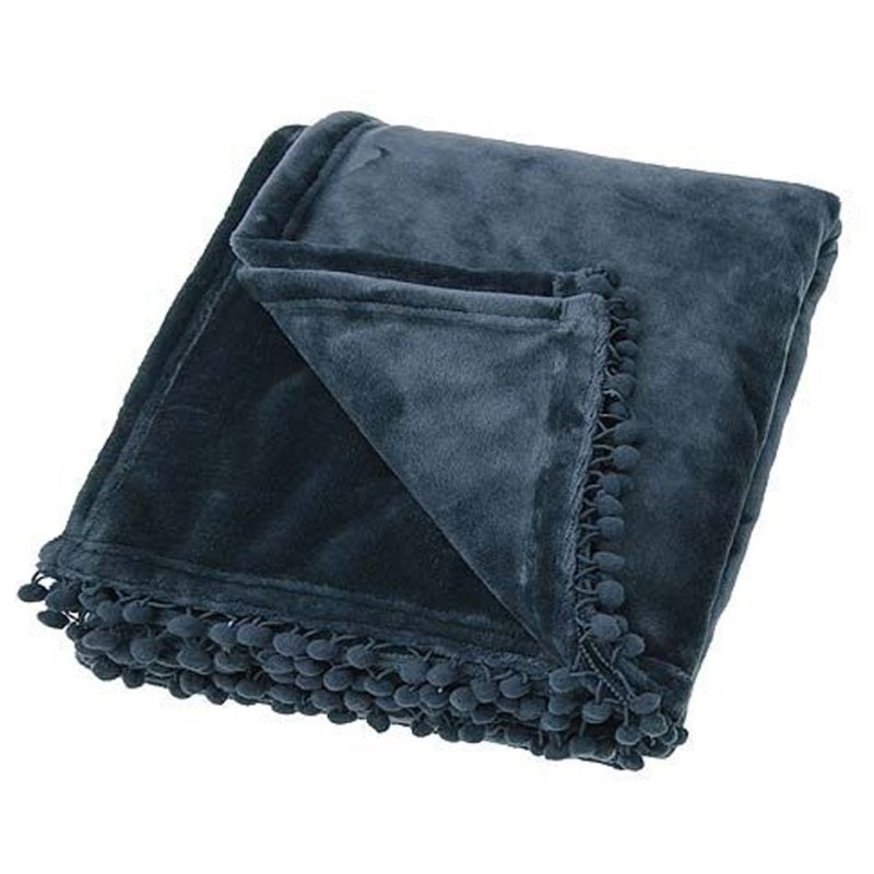 Cashmere Touch Throw Slate Blue