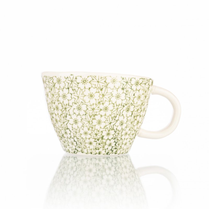 Siip Green Floral Mug 3