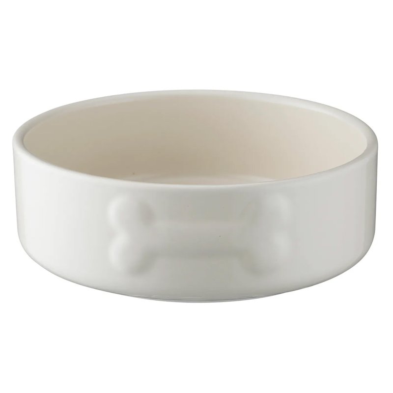 Cream Dog bowl