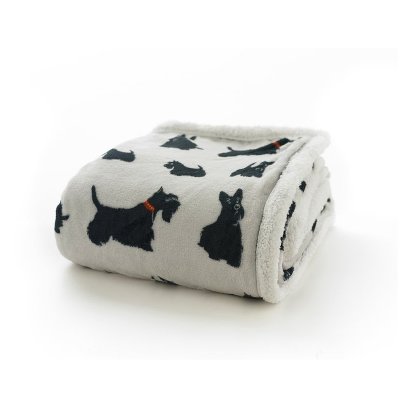 Terriers Sherpa Lined Fleece Throw